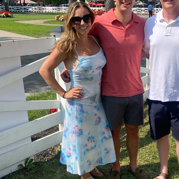 Light Blue Floral Slip Maxi Dress - Picture 3 of 3